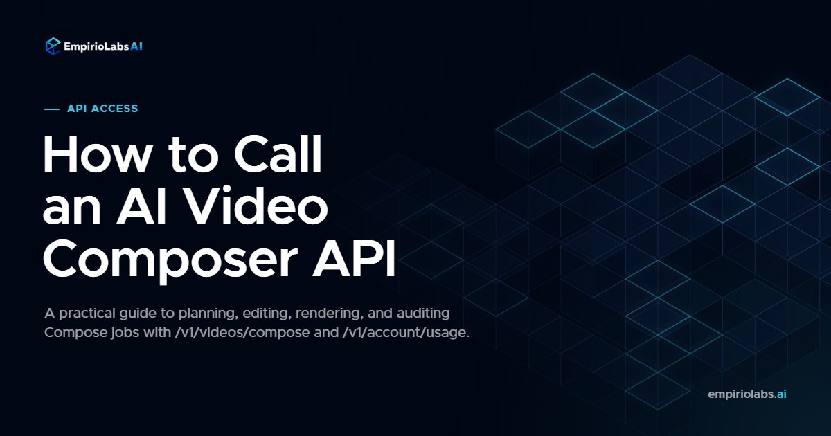 AI video composer API blog cover