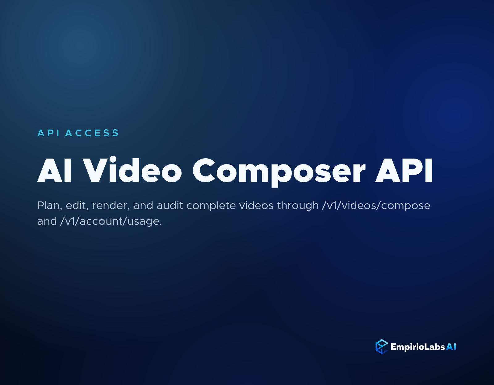 AI video composer API blog cover