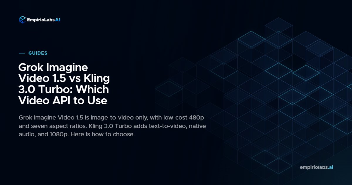 Grok Imagine Video 1.5 vs Kling 3.0 Turbo comparison cover