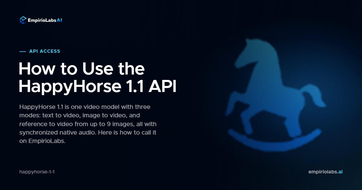 HappyHorse 1.1 API