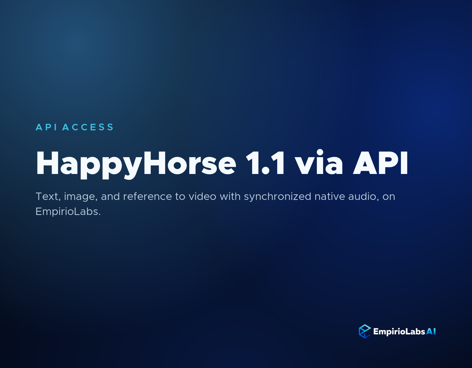 HappyHorse 1.1 API