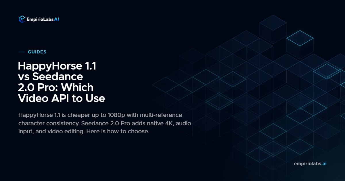 HappyHorse 1.1 vs Seedance 2.0 Pro comparison cover