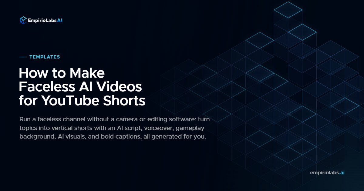 A faceless AI short with gameplay, AI visuals, and captions