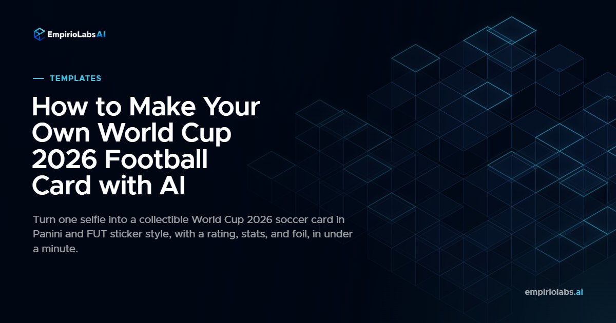 World Cup 2026 player card made with AI on EmpirioLabs