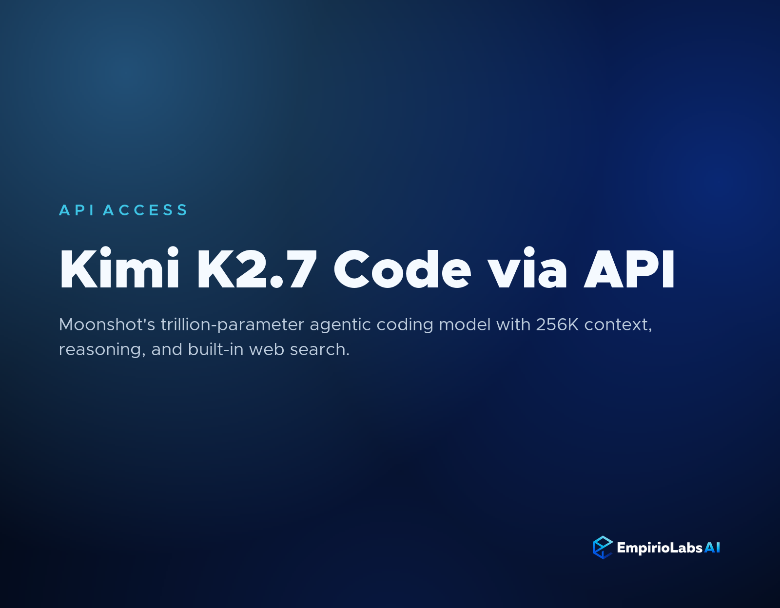 Kimi K2.7 Code via API cover