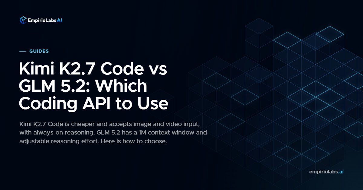 Kimi K2.7 Code vs GLM 5.2 comparison cover