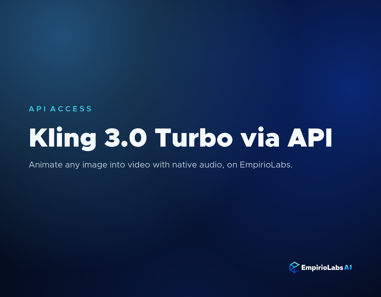 Kling 3.0 Turbo via API on EmpirioLabs