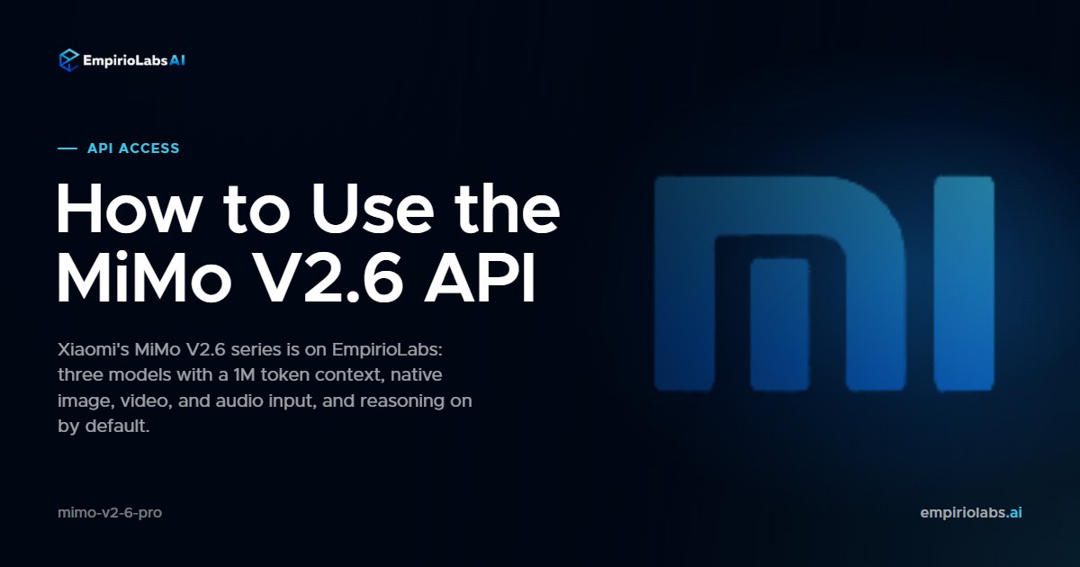 MiMo V2.6 API blog cover