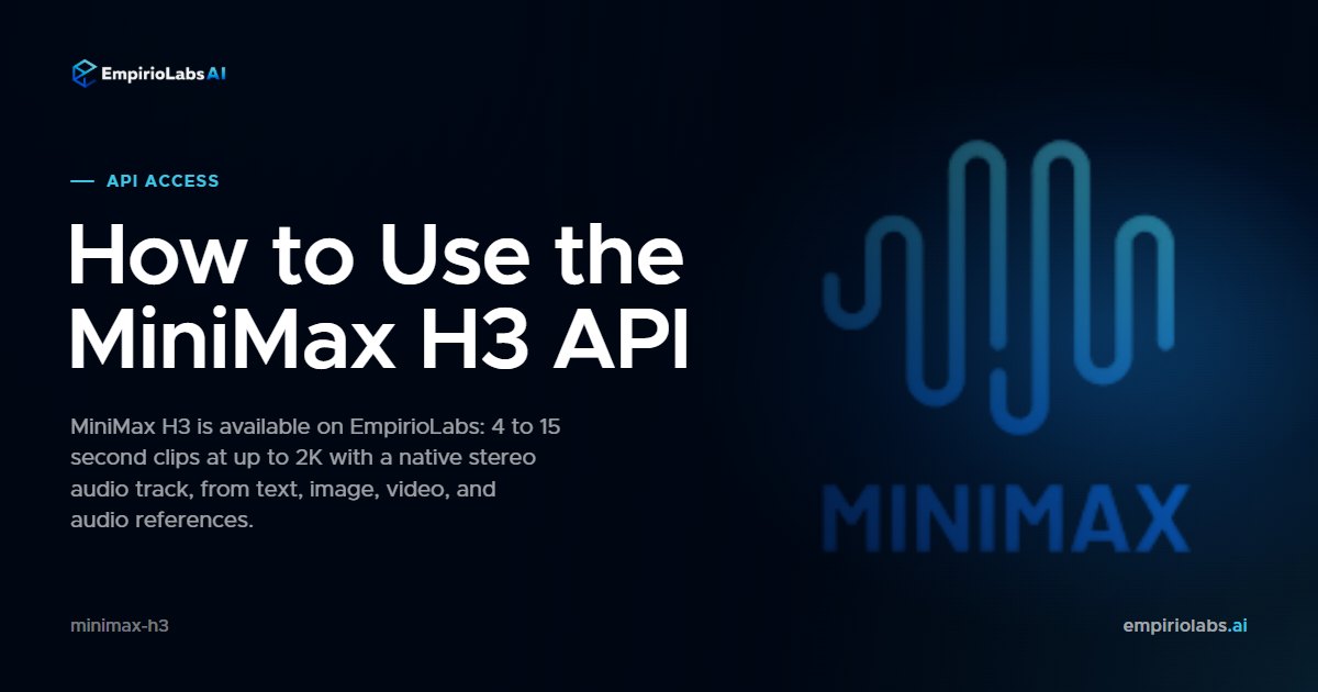 MiniMax H3 API blog cover
