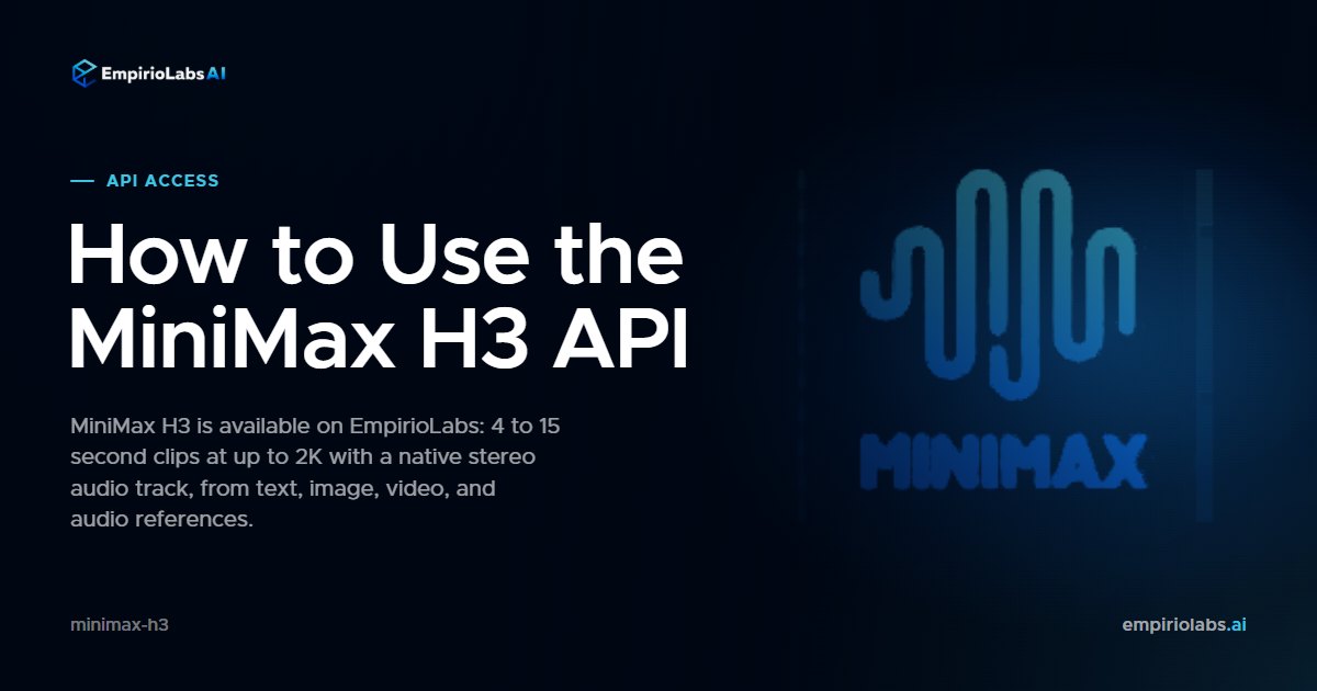 MiniMax H3 API blog cover