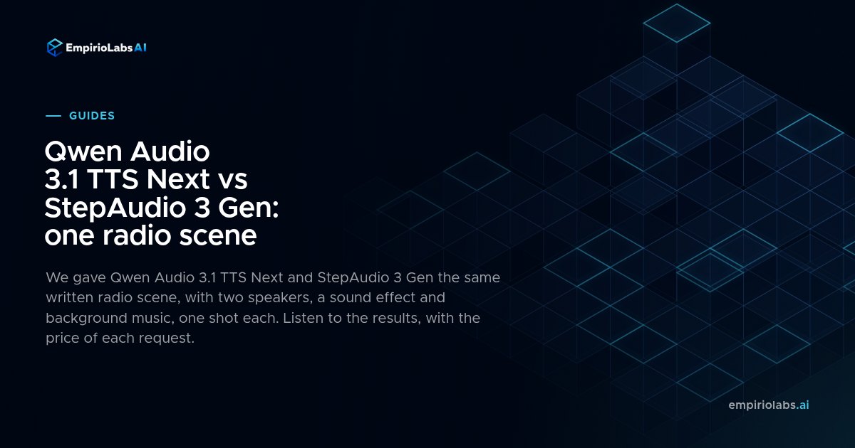 Qwen Audio 3.1 TTS Next vs StepAudio 3 Gen comparison blog cover