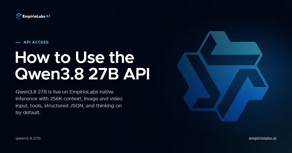 Qwen3.8 27B API 사용 방법